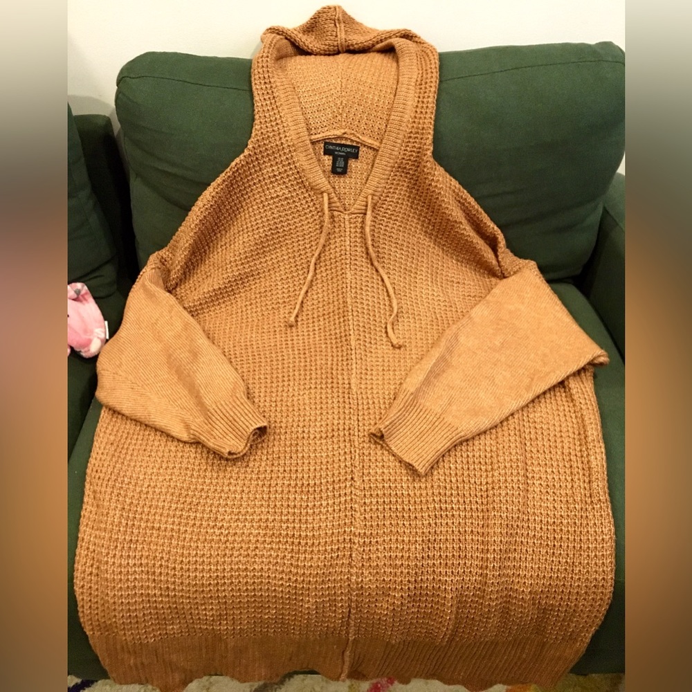 Cynthia Rowley 3x hooded sweater dolman sleeves